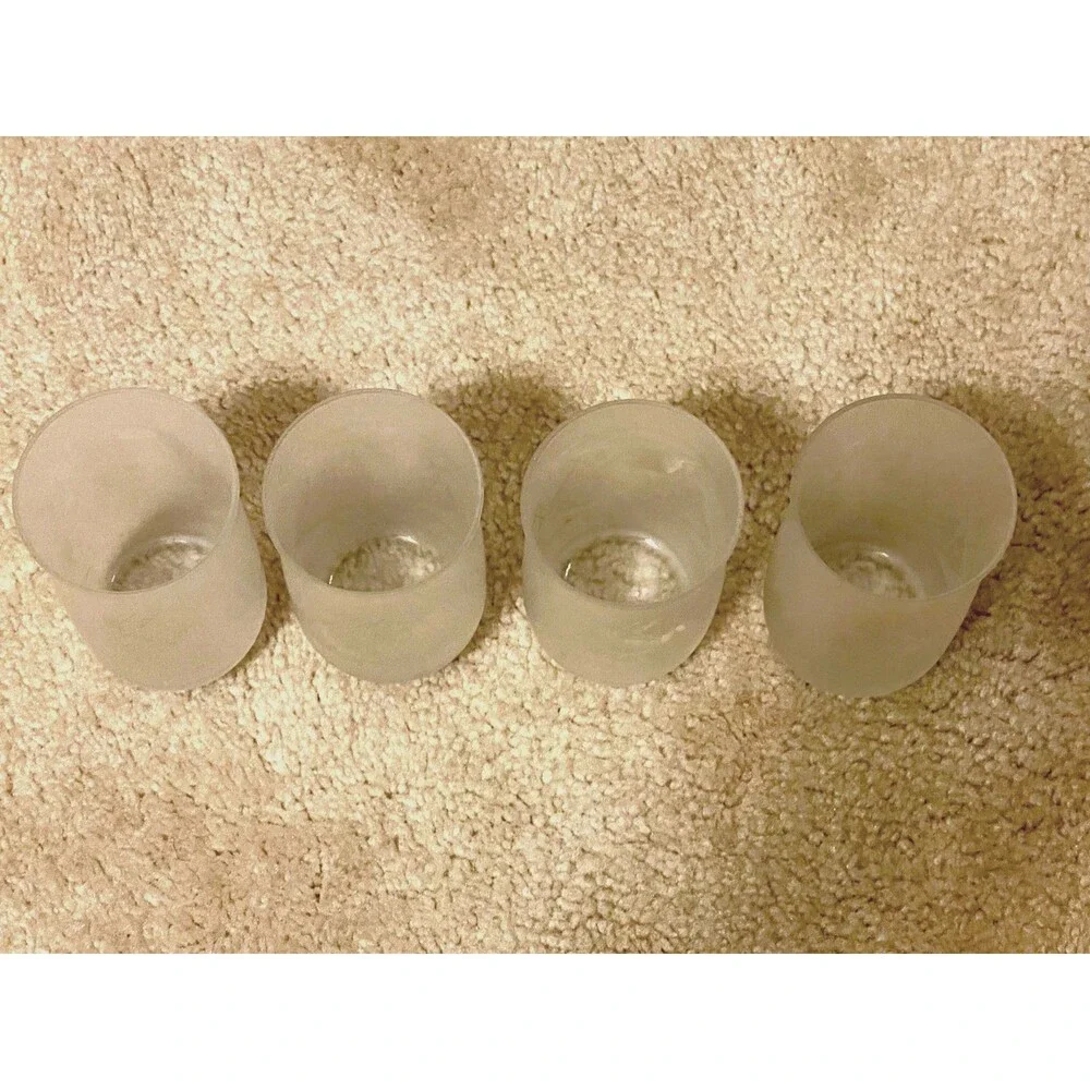 REMY MARTIN (4) Fine Champagne Cognac Frosted Glasses Collectible